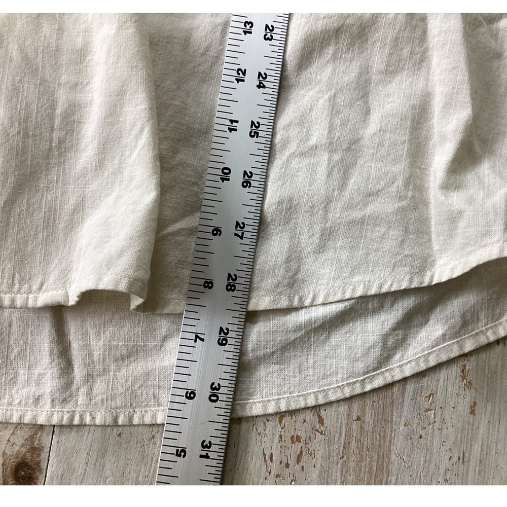 Design in Italy Mens 2XL Linen Blend Short Sleeve Camp Collar Button Down Shirt - Picture 5 of 10